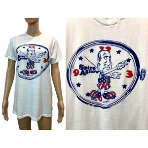 70s Spiro Agnew Mickey Mouse Watch T-Shirt | Single Stitch Political Satire